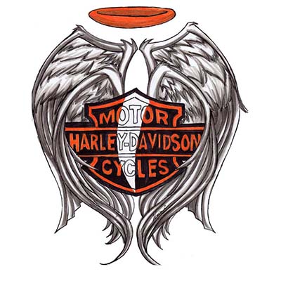 Harley Davidson Design Water Transfer Temporary Tattoo(fake Tattoo) Stickers NO.11267